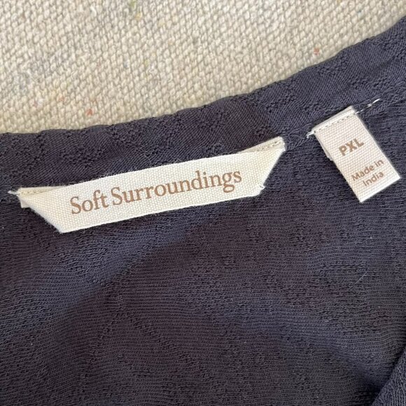 Soft Surroundings Woman's Black Bailey Maxi Summer Beach Dress Sz XLP - Picture 7 of 11